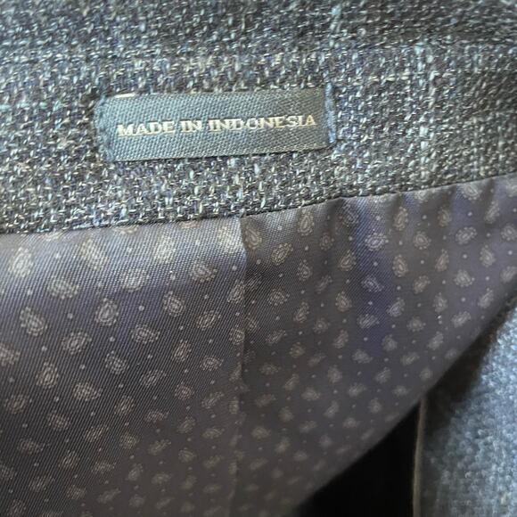 Joseph Abboud Mens 50 Regular Indigo Blue Tollegno 1900 Sport Coat Wool Blazer - Picture 15 of 15